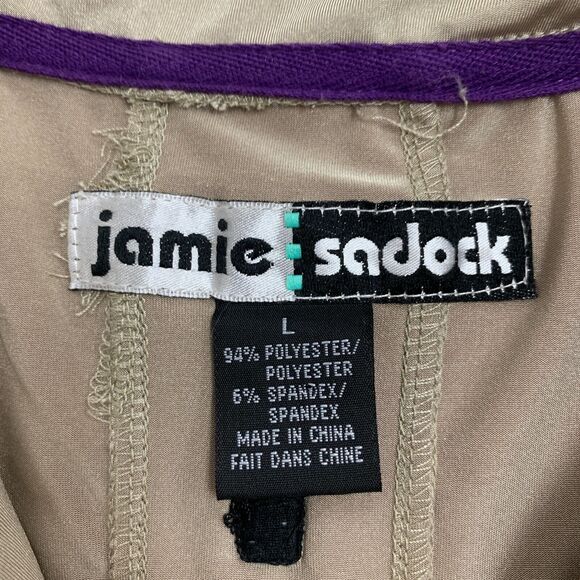 Jamie Sadock Golf Polo Womens L Large Eucalyptus Zipper Snap Button Quarter Zip - Picture 9 of 11